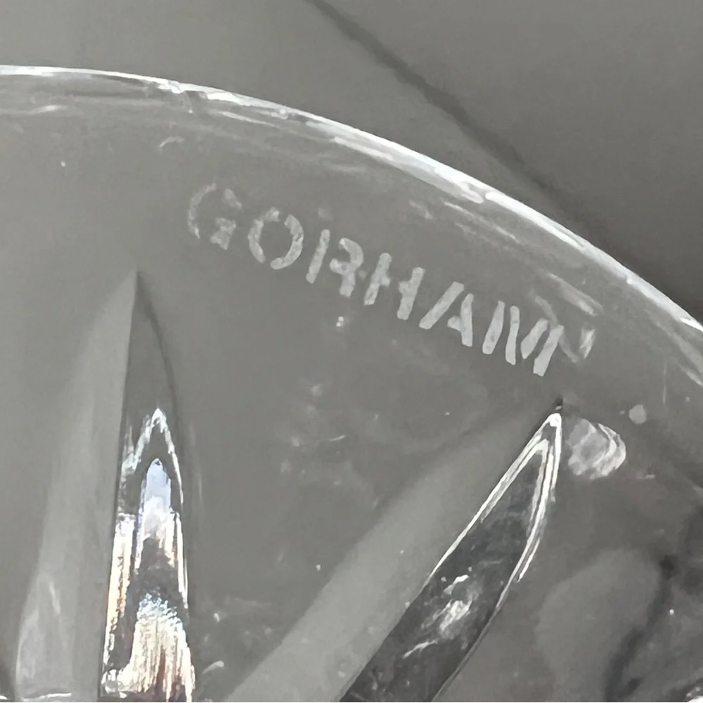 Gorham Victoria's Garden crystal candle holders Marked discontinued Set of 2 New